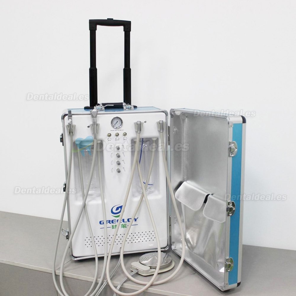 Greeloy® GU-P204S Unidad portátil de la turbina dental con compresor de aire de succión
